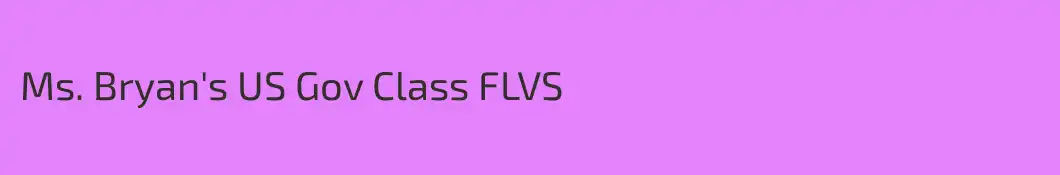 Ms. Bryan's US Gov Class FLVS